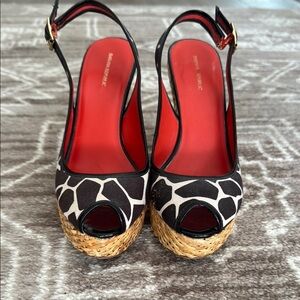 Banana Republic Black and Red Platform Shoes